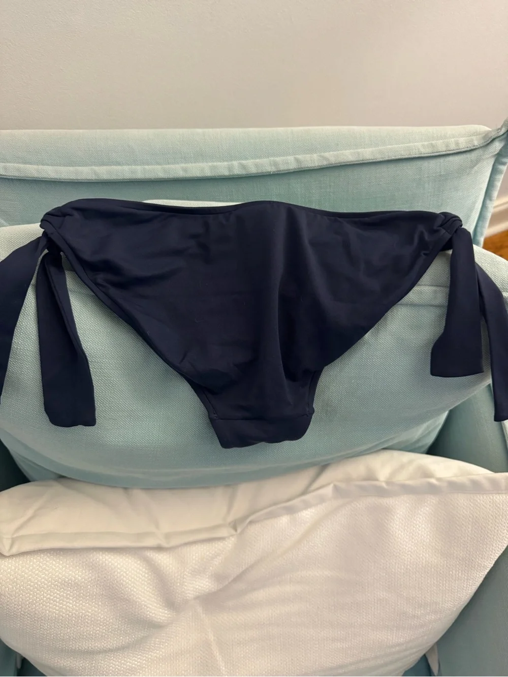 Seafolly Navy Twist Bandeau Bikini with Tie Details